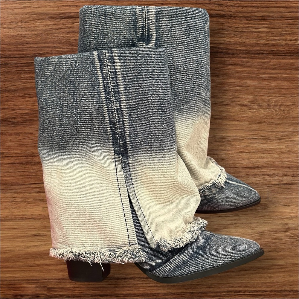 Wild Fable Denim Heeled Boots